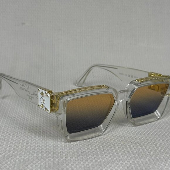 LOUIS VUITTON Acetate 1.1 Millionaires Sunglasses Transparent Yellow Ombre Lense - Picture 11 of 11